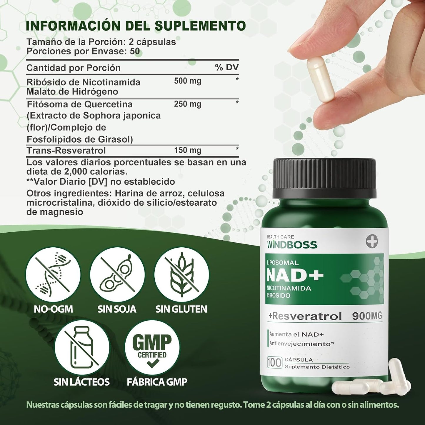 Windboss NAD+™ - Gélules à base de NAD+