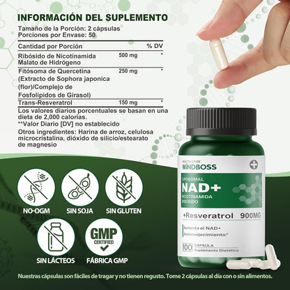 Windboss NAD+™ - Gélules à base de NAD+