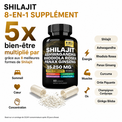 Zoyava Shilajit 8 en 1™ - Gélules au Shillajit