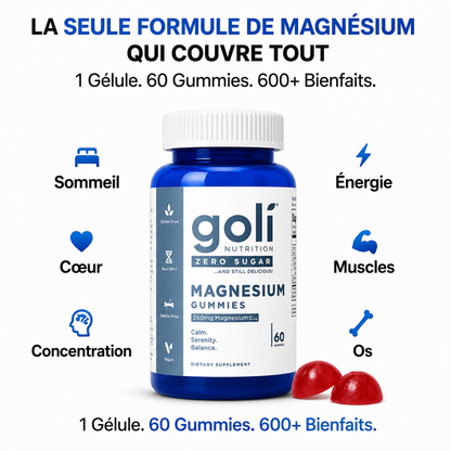 Goli Magnesium Zero Sucre™ - Gummies au Magnésium