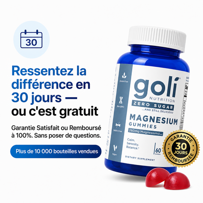 Goli Magnesium Zero Sucre™ - Gummies au Magnésium