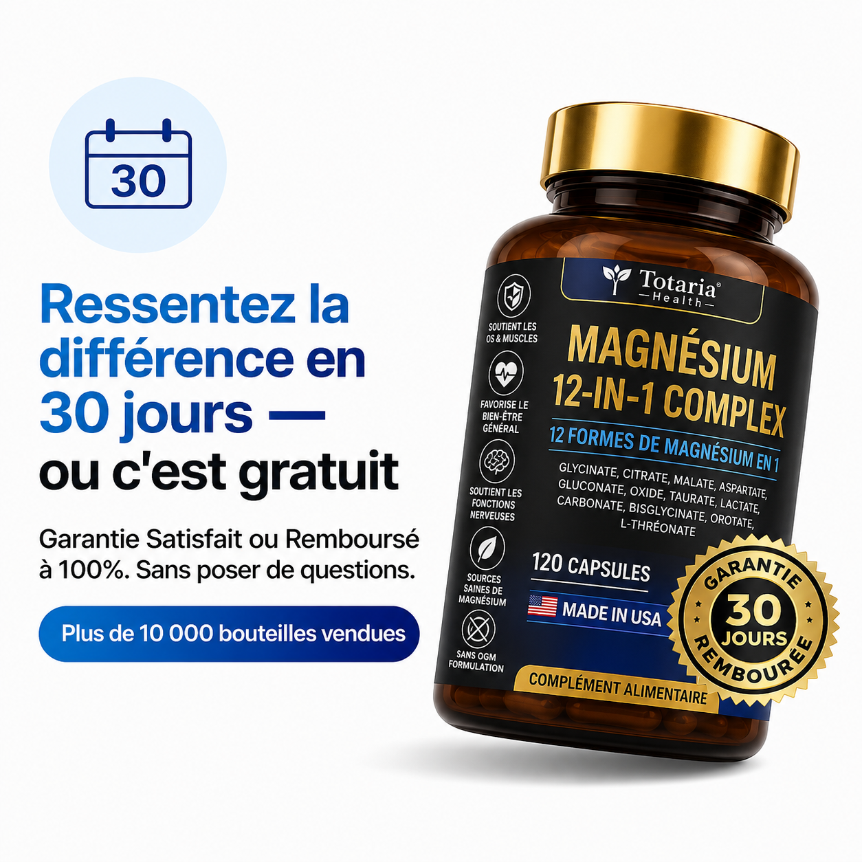 Totaria Magnesium Complex 12 en 1™ - Gélules au Magnésium