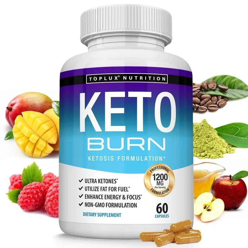 Keto Burn - Weight & Fat Management, Burn Belly Fat, Detoxification, Digestion, Immunity - High Strength Ketone Supplement